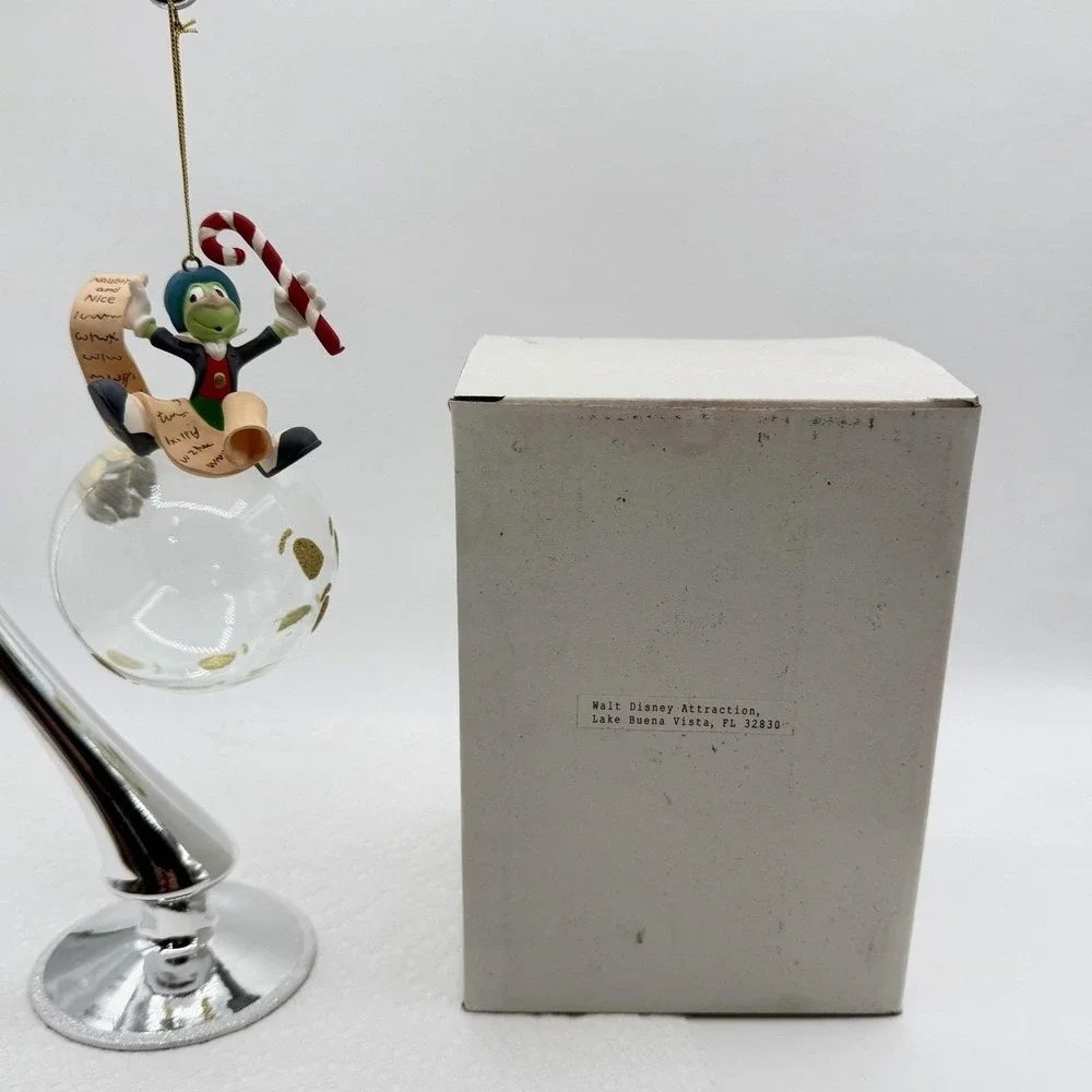 Disney Pinocchio Jiminy Cricket Naughty & Nice Christmas Ornament Buena Vista Fl
